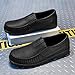 Men's Non-Slip Restaurant Service Shoes Waterproof Kitchen Work Chef Shoes Fashion Formal Business Casual Fisherman Loafers Black 8