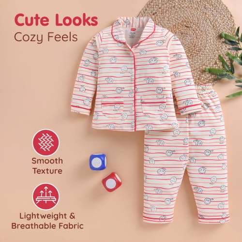 Image of LuvLap Boys & Girls Night Suit Regular Fit 100% Cotton Full Sleeve Nightsuit