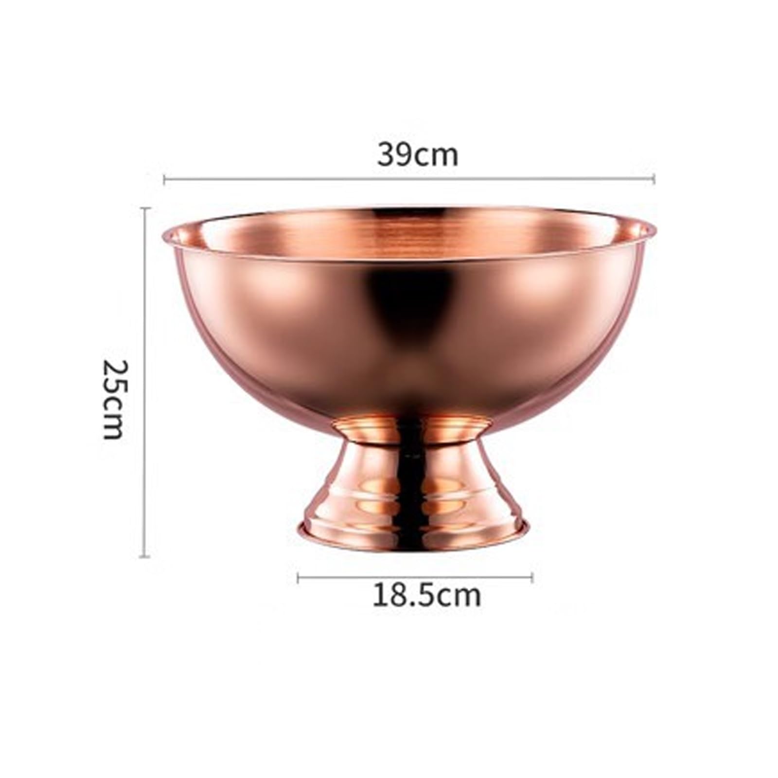 Cubitera Aislada de Acero Inoxidable, Cubeta para Champán para Cubitos de Hielo y Botellas De Vino, 39cm x 25cm(Rose Gold)