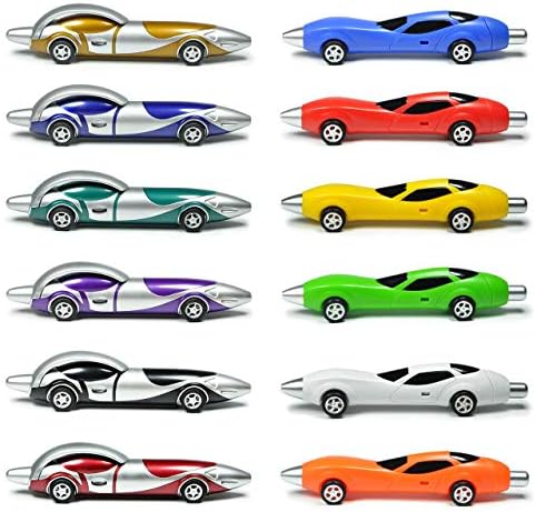Littfun Cool Pens Fun Pens for kids Novelty Pens Cute Pens Interesting Racing Car Pens for Boys(set of 12)