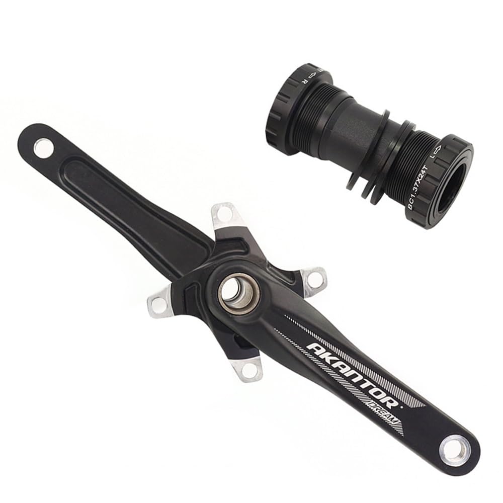 ZXGSXIOU 104BCD MTB Crankset 170mm Left Right Aluminium Crank Arm Set Hollow Intrgrated Bike Cranksets With Bottom Bracket