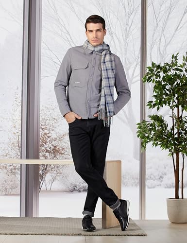 Image of Qube By Fort Collins Men's Shacket for Winter - Padded Shirt Jacket for Men | Full Sleeve Button Down Overshirt with Four Utility Pockets & Snap Placket for Layering, Travel & Everyday Wear