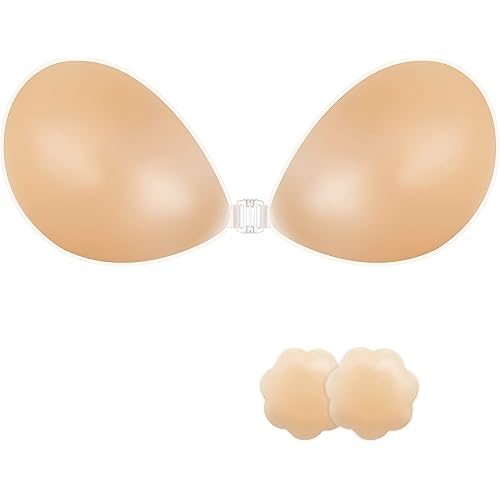 Adhesive Bra Strapless Sticky Invisible Push up Reusable Silicone Bra The Best Off Backless Viscous Bra for Women