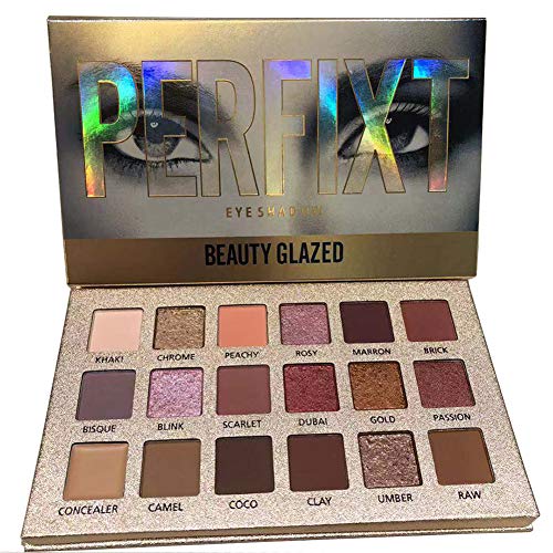 18 colores sombra de ojos paleta de maquillaje Beauty TY mate brillo...
