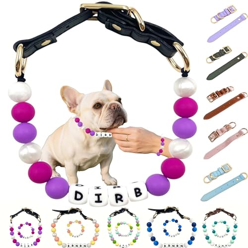 Personalized Beaded Dog Collar with Name Customized Pet Necklace Friendship Bracelet Collar for Dogs & Cats (Small, Medium, Large) Pet Gifts for Pet Lover, Women Men