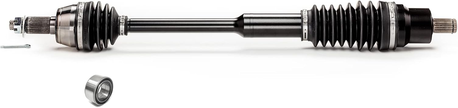 Monster XP Series Front CV Axle & Brg for Polaris 1332637 Telescoping Built Tough 4340 Chromoly Steel Direct Fit Factory Length with 4" of Travel