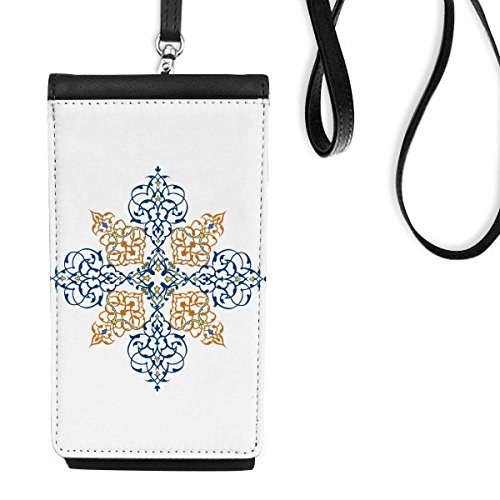 Sac à main suspendu pour téléphone noir en faux cuir baroque DIYthinker