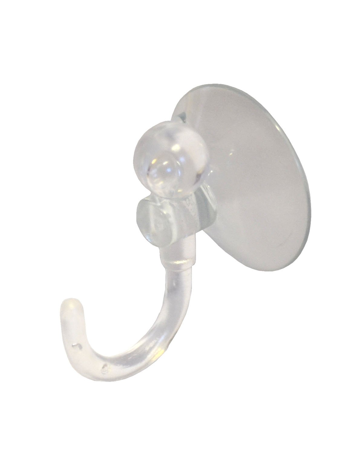 Centurion Clear Plastic Suction Hooks, 40mm, Clear Pack of 2
