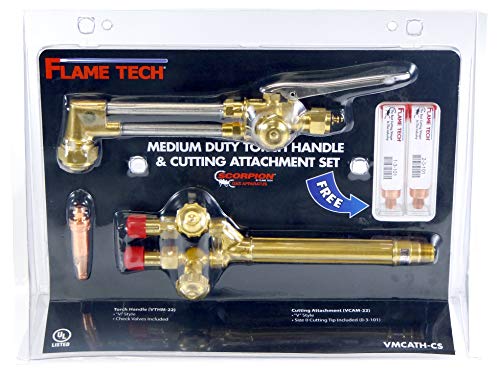 FlameTech VMCATH-CS Medium Duty Torch Handle and Cutting Attachment Set, Victor Compatible