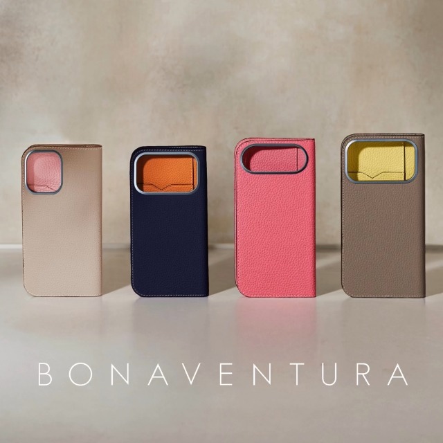 BONAVENTURA iPhone17proMAX用　手帳型ケース　色エトープ エトープ（ブラウン系）のバッグ・iPhoneケース・レザーグッズ