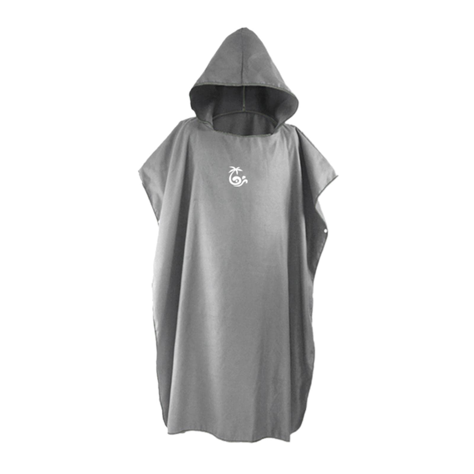 Microfiber Surf Poncho Changing Robe Wetsuit Soft for Swim Medium Gray-image-42