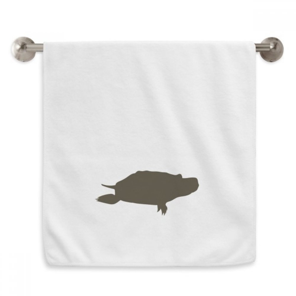 Essuie-mains tortue noire pour peau sensible en coton doux blanc
