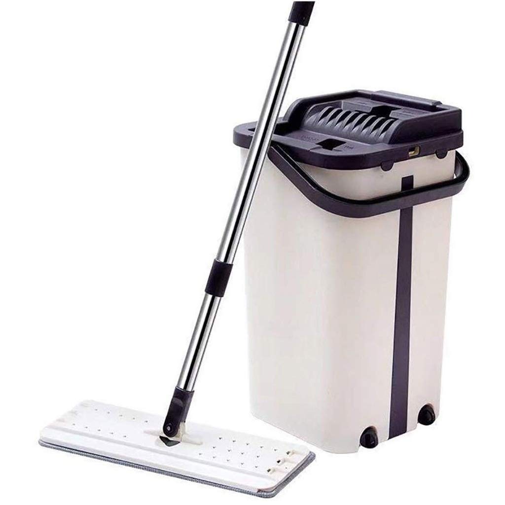 mop， Mop Flat Rotary Self Floor with Reusable Pads 360 Degree Spin Dry and Wet Cleaning for