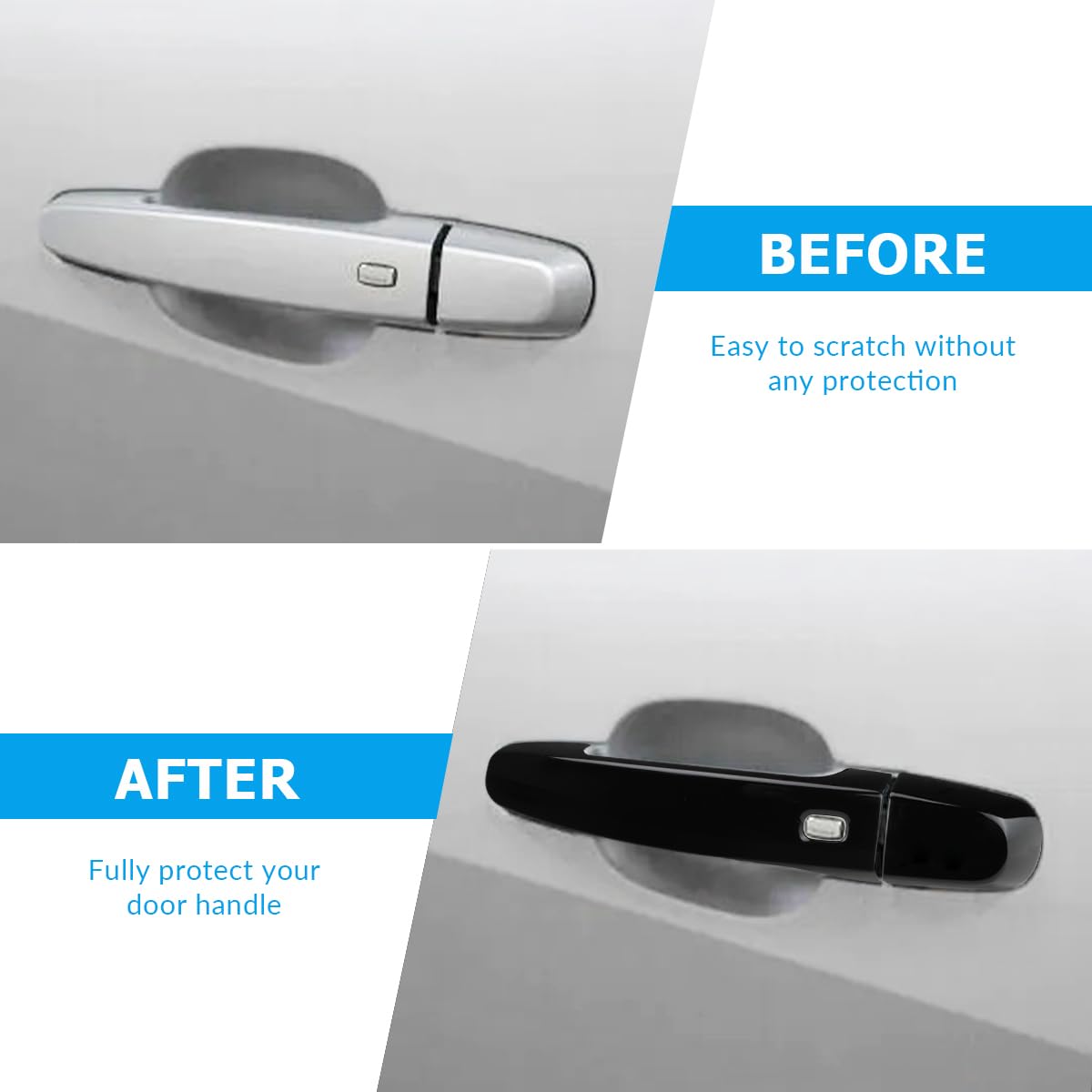 DLOVEG Exterior Door Handle Cover Compatible for 2016 2017 2018 2019 2020 2021 2022 2023 2024 Chevy Camaro Accessories Door Handle Protector Trim (Glossy Black)