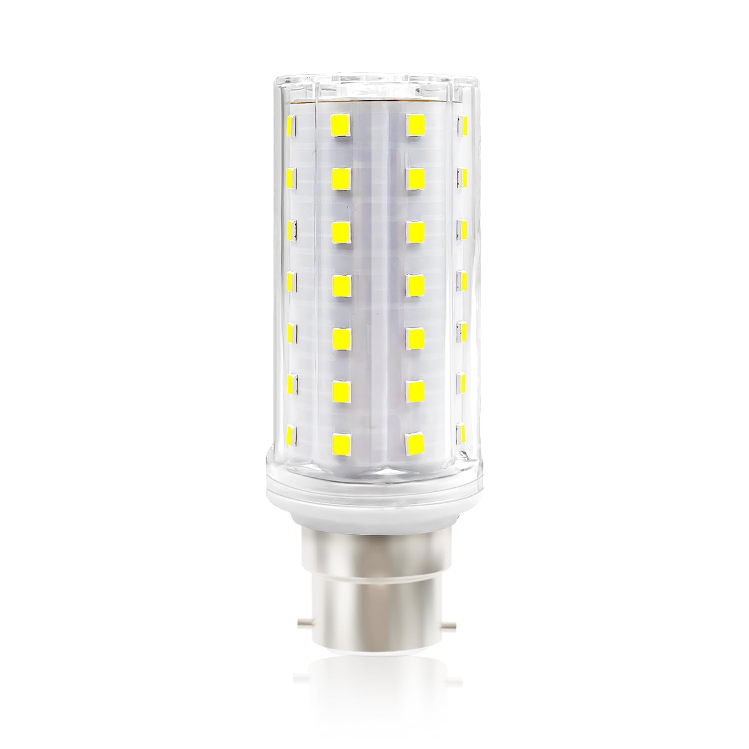 MDee B22 LED Bulb Corn Lights, 5W Bayonet LED Light Bulb, 90W Incandescent Equivalent, 925LM, 6000K White, AC 230V, Non-Dimmable, Energy Saving Light Bulbs Bayonet for Home Lighting, Pack of 1