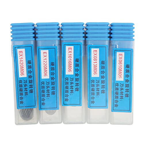 Juego de 5 fresas de carburo doble corte, mango 6mm miniatura 5