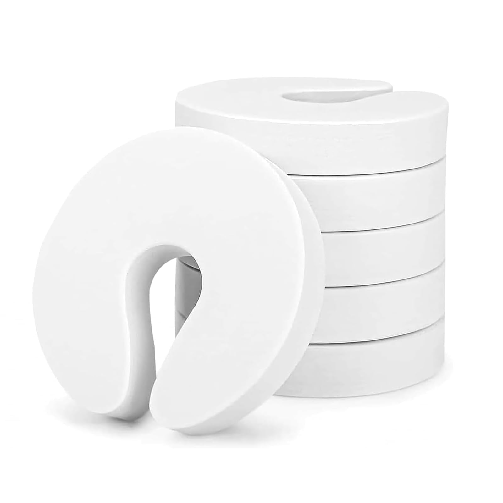 6Pcs Door Finger Guards, Door Slam Stopper, Door Finger Guards, Foam Child Door Stopper, Baby Safety Finger Pinch Guard, Anti Door Slam Door Protector in White