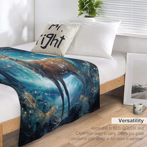 Couverture cerf flannel douce le cadeau idéal pour lit et canapé - 7