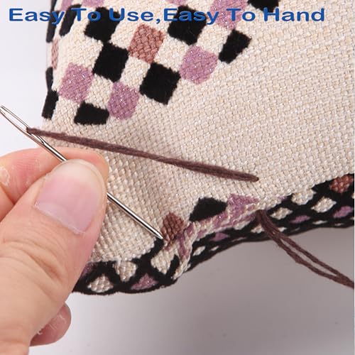 Image of Large-Eye Blunt Needles, Sewing Needles, Stainless Steel Embroidery Thread Needle, Handmade Yarn Knitting Needles Leather Needle, Suitable for Crochet Project. (15 PCS)