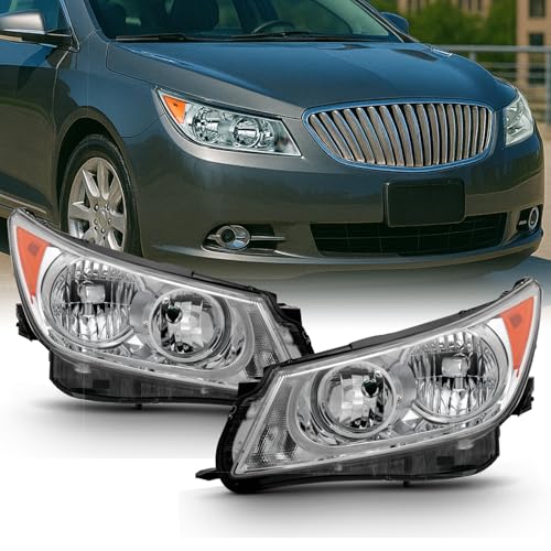 AKKON - For 2010-2013 Buick LaCrosse Headlight Driver Left + Passenger Rlight Side Pair Headlamp Replacement