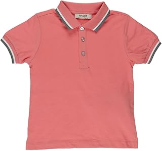 تي شيرت برقبة بولو للاولاد الصغار مع شريط منسوج بتفاصيل عصرية من بانكو (عبوة من قطعة واحدة)