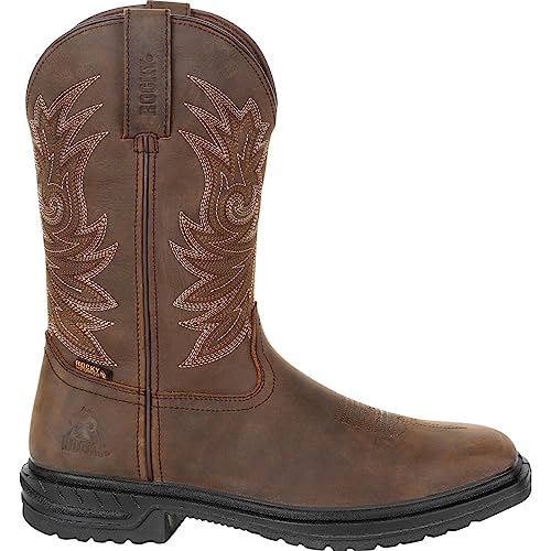 ROCKY Bota Worksmart 28 cm Biqueira Composto Impermeável Tamanho 12(M) Marrom, Marrom, 44