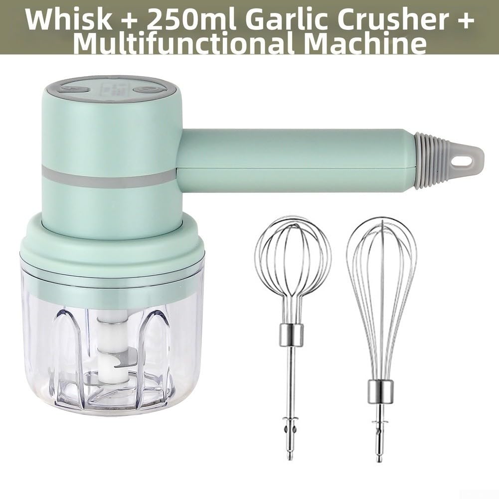 Frusta a mano senza fili in acciaio inox compatta (bianco)