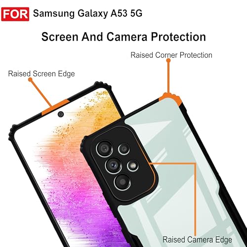 Image of Amazon Brand - Solimo Mobile Cover for Samsung Galaxy A53 (Polycarbonate Matte Black)