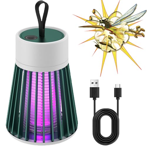Mozz Guard, Mozz Guard Mosquito Zapper 2025, Mozzguard Pro Zapper, LáMpara De Mosquito Impermeable para Exterior, LáMpara De Mosquito con BateríA PortáTil (Verde)
