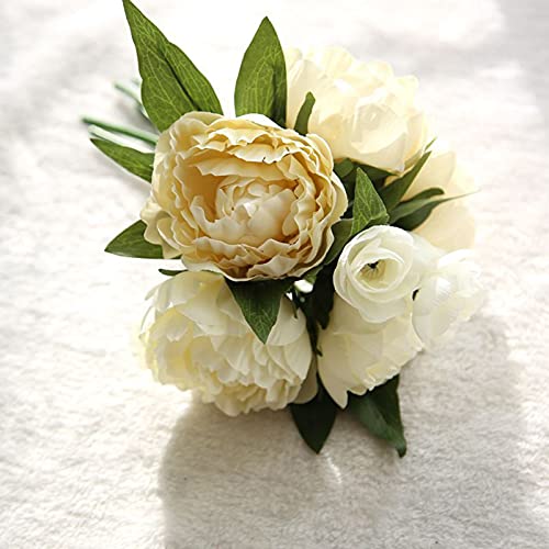 BZBZB Ramo de peonía, Flor de simulación de champán, Novia con Flores, decoración Interior del hogar, Fiesta de Boda, Flor Falsa