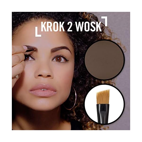 Rimmel Brow This Way Sculpting Kit, Dark Brown, Powder 0.04 oz., Wax 0.03 oz., Brow Sculpting & Styling Kit with Eyebrow Wax & Setting Powder