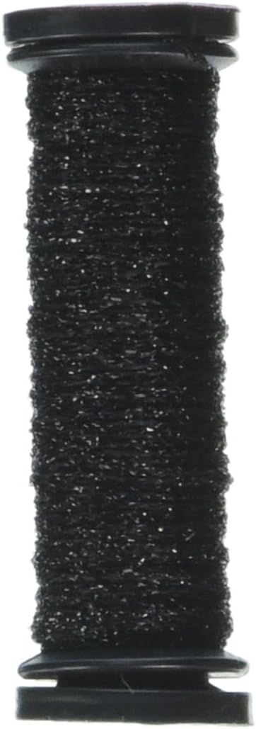 Kreinik No.4 Very Fine Metallic Braid Trim, 11m, Black