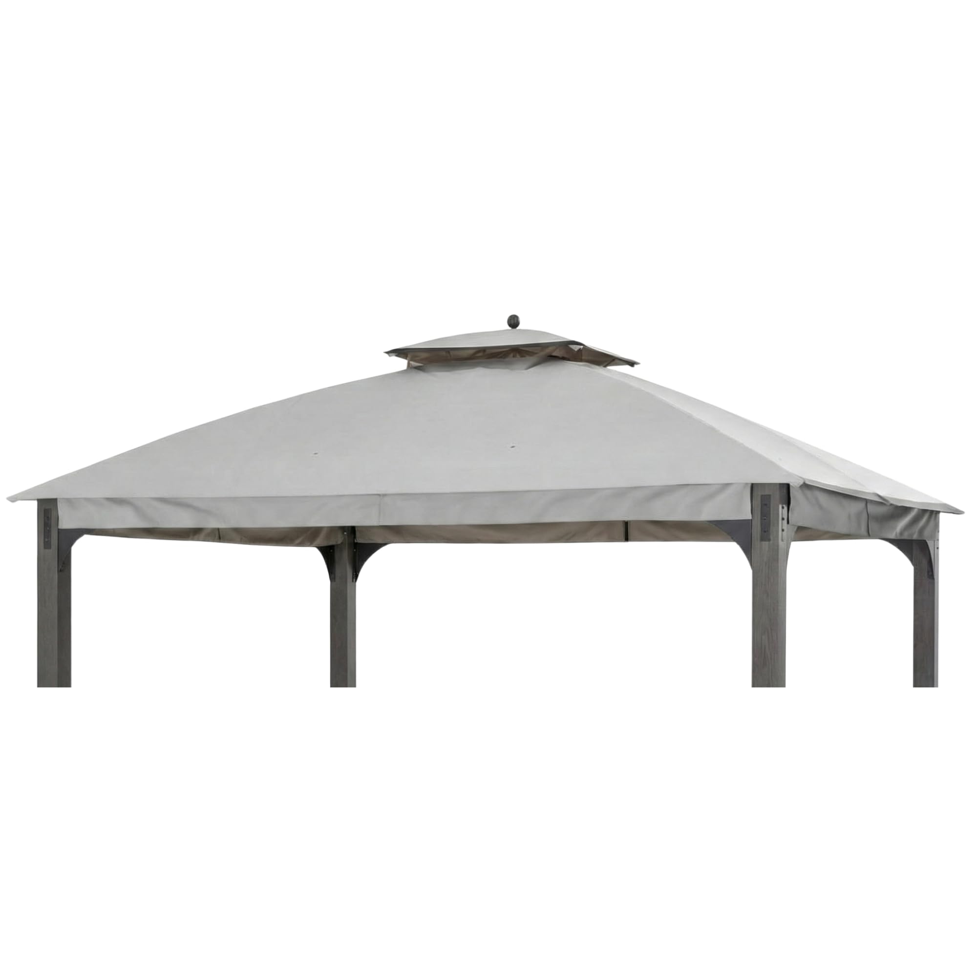 Garden Winds Replacement Canopy for The Shadow Creek Gazebo - Riplock 350 - Slate Gray-picture-13