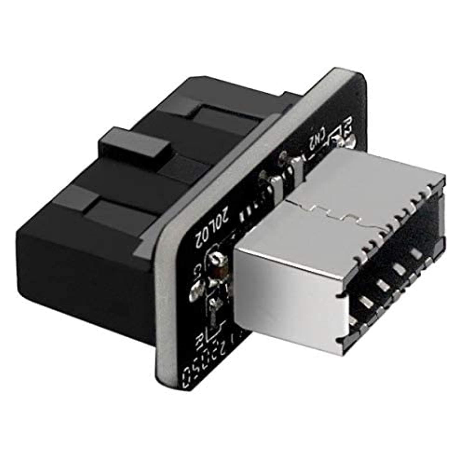 SYOSI USB Front Panel Adapter, Vertical USB C Header Adapter, USB 3.1 Type-E Key-A to USB 3.0 20Pin Header Converter, for Type C Motherboard