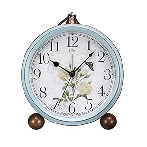 52in Desk Clock Retro Silent Analog Clock Non Ticking Battery Operated with Quartz MovementClock Decor for Bedroom Living Room