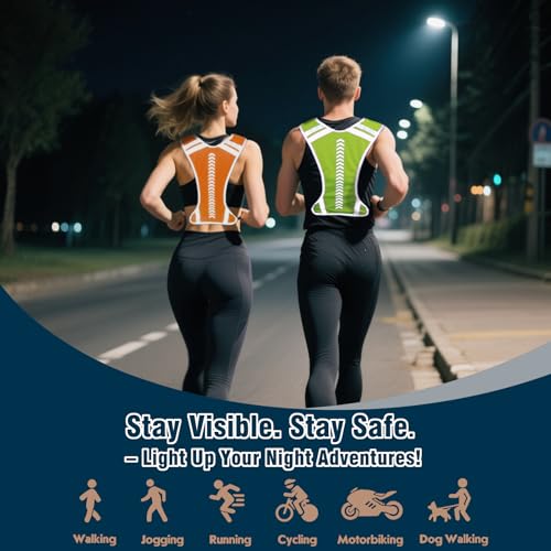 Pacote com 2 coletes de segurança unissex de alta visibilidade com bolsos – colete de malha refletiv