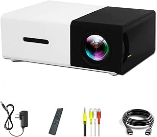 AiNinXun Mini Projector Portable Compact Projector 1080p Full HD Video Projector Movie Projector Multiport Small Home Projector for IOS Android Laptop Phone PS3 PS4 TV Stick Games Camping Travel