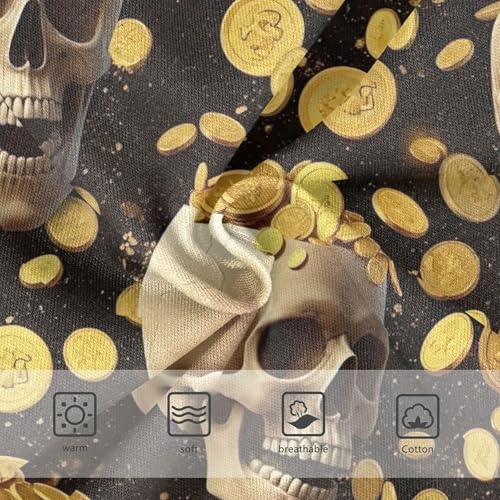 Cotton Girls Underwear Toddler Human Skulls Gold Coins Black Girl Panties Cute Bright Kids Undies Briefs 2t3