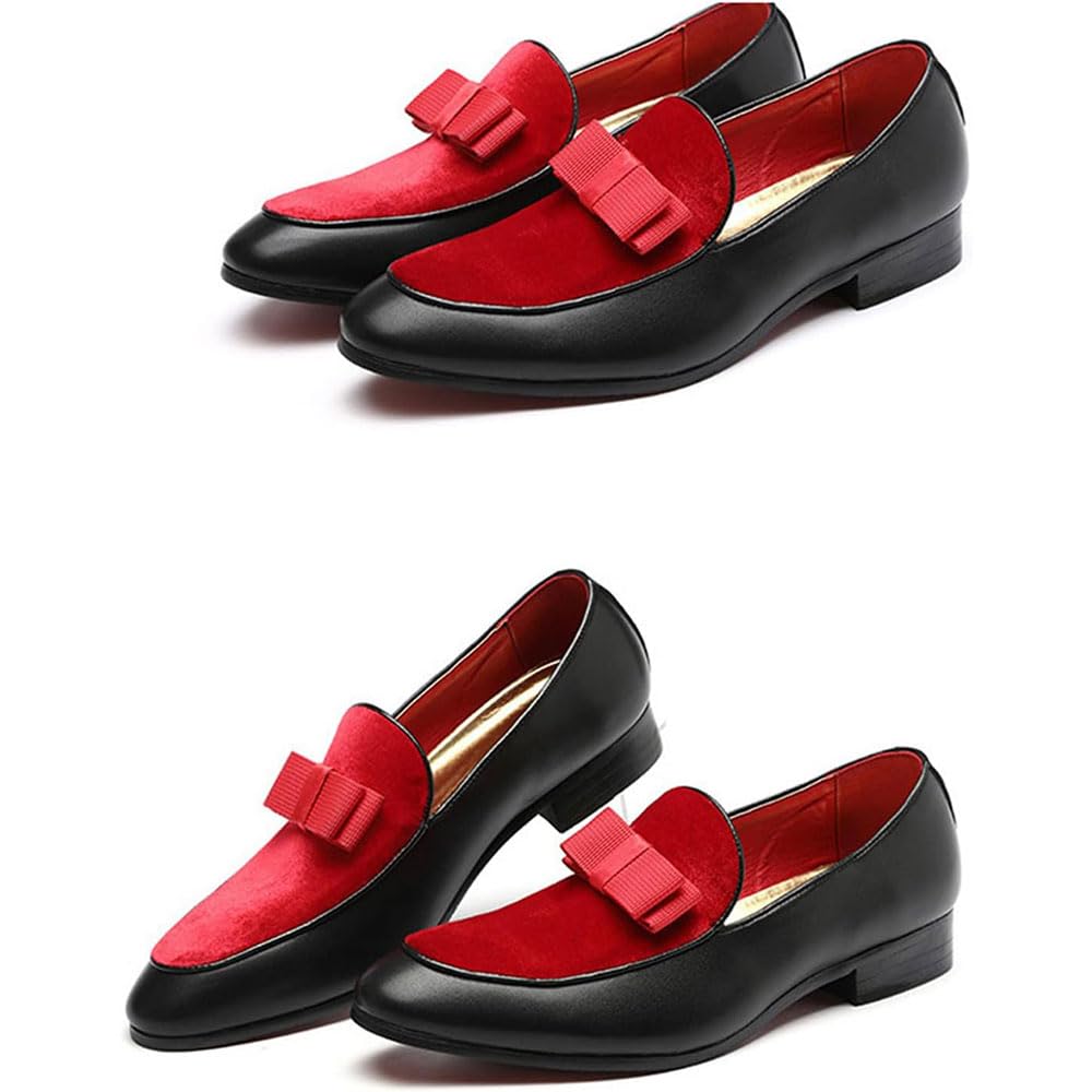 Męskie skórzane buty na co dzień wsuwane mokasyny miękkie vintage luksusowe męskie suknie ślubne buty na studniówkę z kokardą damskie/B/40EU