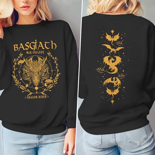 Kozmoz Inspire Basgiath Sweatshirt - War College Sweater - Dragon Wings Women Sweatshirts2