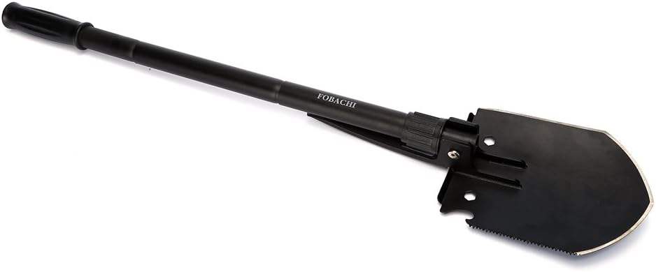 Large Military Folding Shovel and Pick - Hiking Camping Backpacking Entrenching Tool - Army Surplus Tactical Emergency Trench E Tool - Car Collapsible Survival Shovel - Multi Purpose Steel Spade