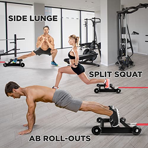 Yes4All Rolls Smooth, Versatile Glute Ham Glider, Exercise Wheels for Home Gym Fitness, Glute Hamstring, Booty Building, Leg Excerise & Ab Roller for Abs Workout Equipment - Image 7