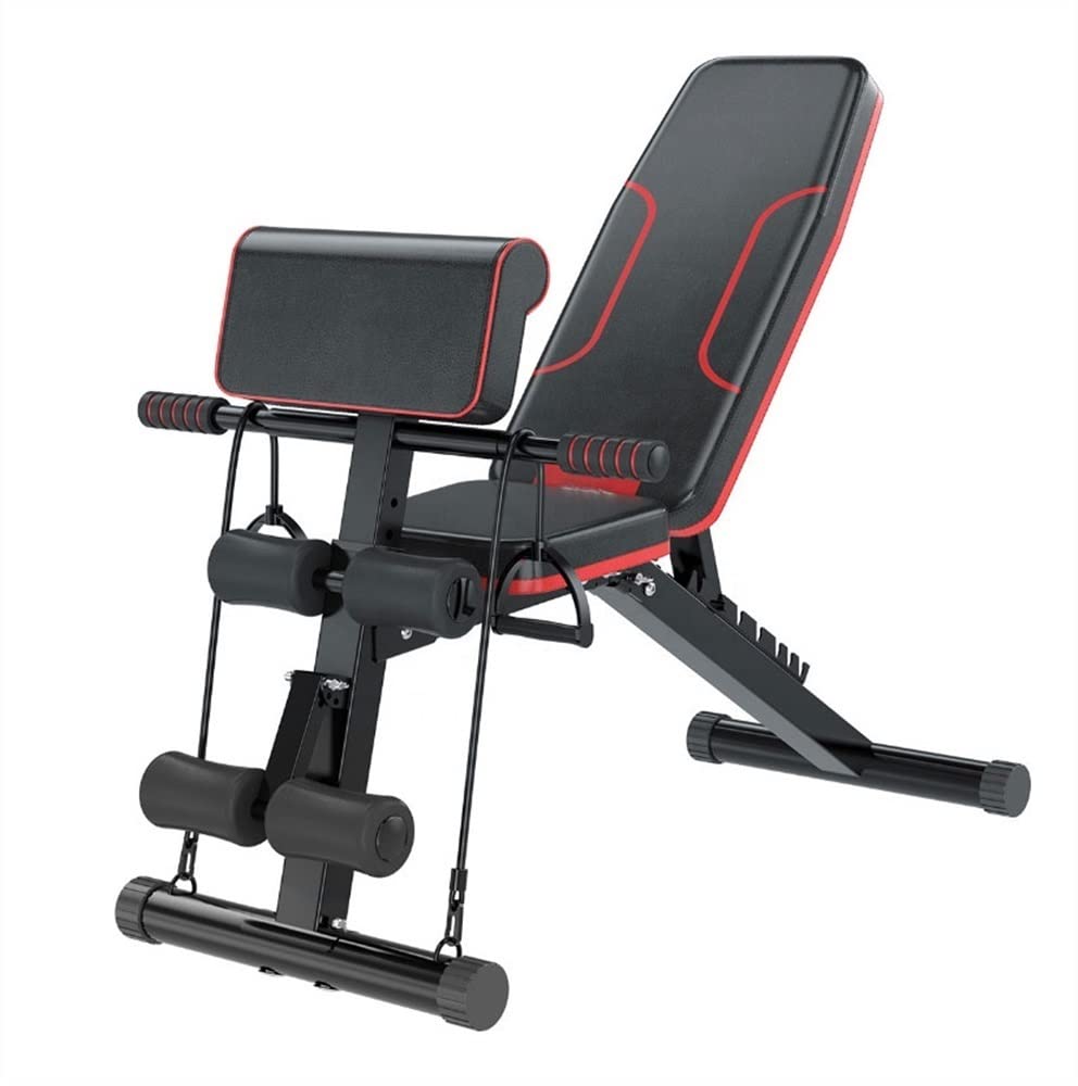 Panca Pesi Pieghevole Homcom | Per Palestra Casa | Supporto Bilanciere Fino A 100kg | Multifunzione Per Addome E Braccia