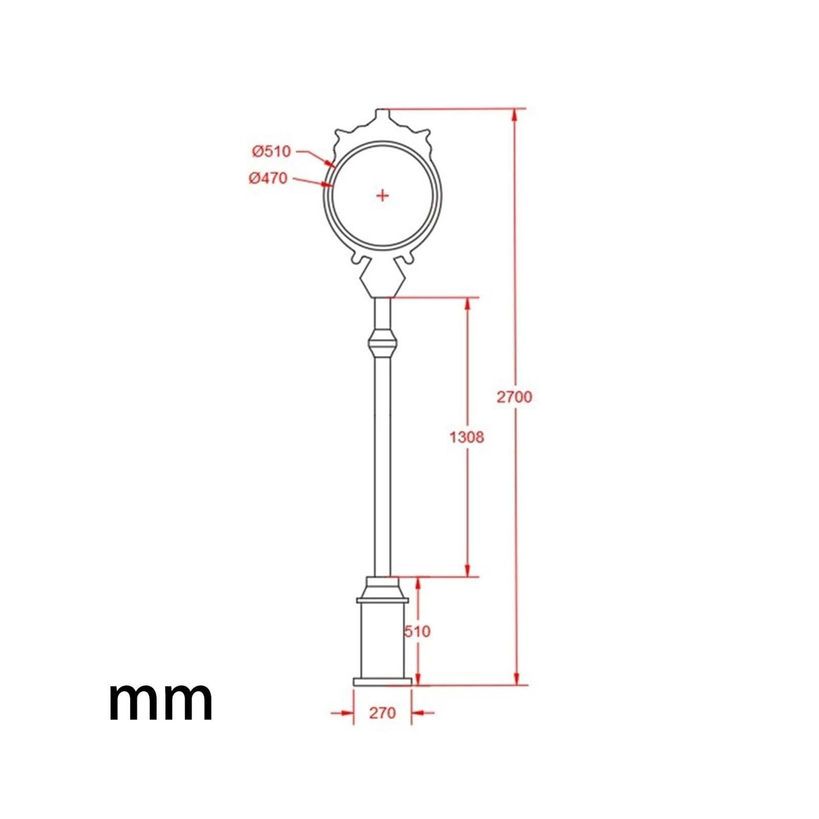 Reloj de abuelo Reloj de pie de metal con decoración de números romanos