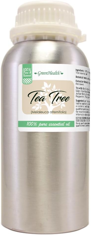 GreenHealth - 16 fl oz Tea Tree Essential Oil (100% Pure & Natural), Aluminum Bottle, Uncut - Image 2