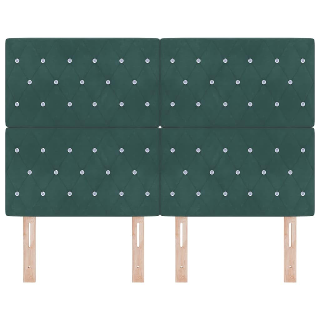 Cabecero de cama LED de 144 cm, color verde oscuro, RGB, altura regulable, 118/128 cm, madera maciza de pino tapizado, panel de pared para jóvenes y adultos