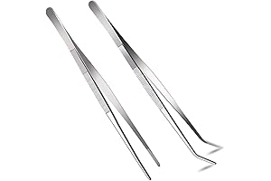 Terrarium Tools Set Extra Long, 2 Pack High-precision Stainless Steel Straight &...