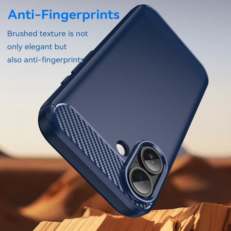 Image of Hybrid Carbon Fiber Back Case for iPhone 17 (Blue)