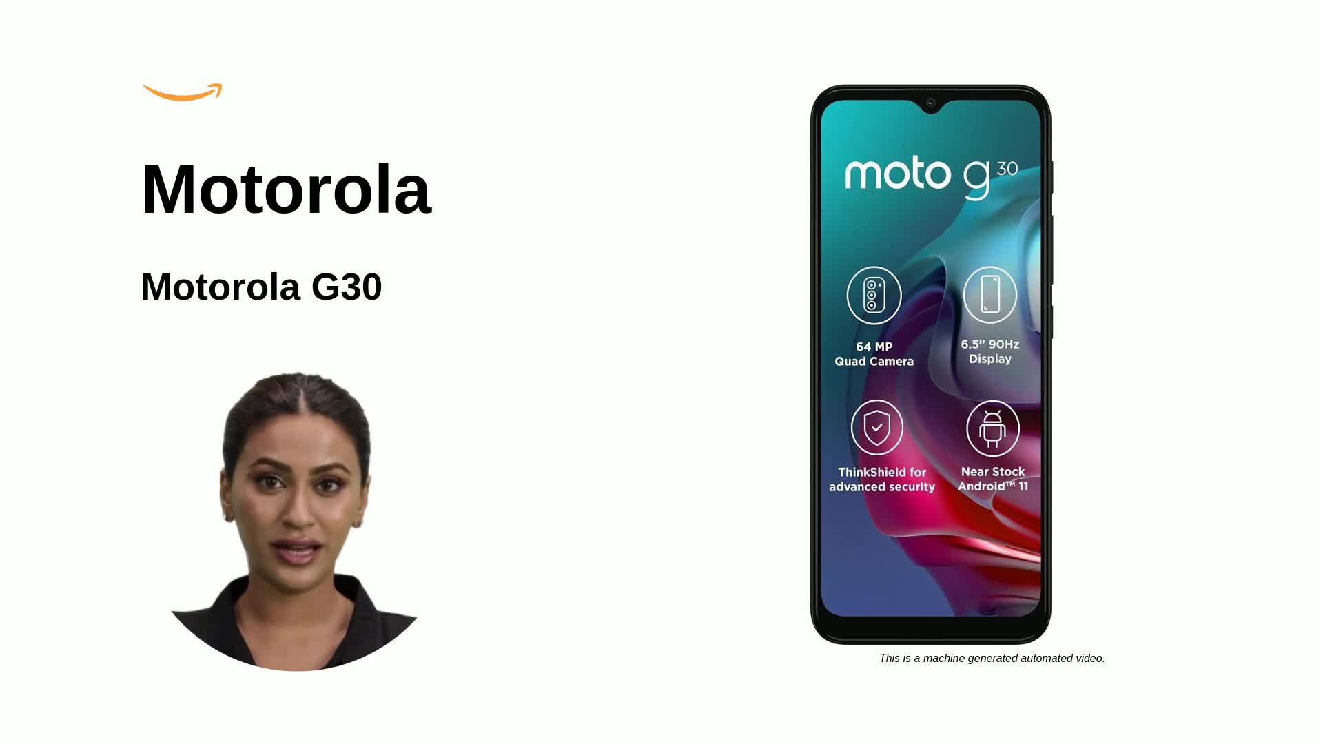Refurbished) MOTOROLA G30 (Dark Pearl, 4GB RAM, 64GB Storage