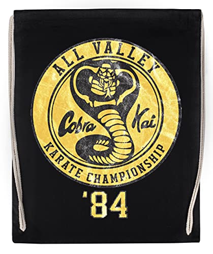Cobra Kai All Valley Karate Championship Schwarz Sport Reise Sporttasche Langlebig Umweltfreundlich Drawstring Gym Bag Cover